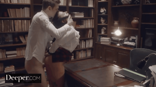 My colleague tied me up and raped me in the library - porn gifs -  porngifs2u.com